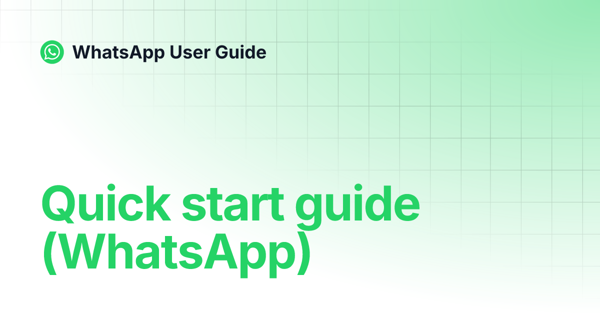 HOW TO GET STARTED ON WHATSAPP MESSENGER visual data 3